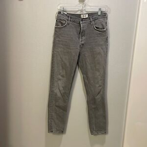 AGOLDE woman’s button fly woman’s gray jeans